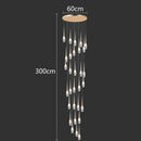 Axyaa Crystal Chandelier Stair Pendant Lamp Living Room Pendant Lights Interior Lighting