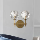Axya Crystal LED Wall Lamp: Modern Bedroom Living Room Decor Sconce Lighting