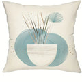 Axyaa Geometric Leaf Pattern Pillowcase for Bohemian Home Decor