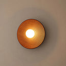 Axyaa Solid Wood Circular Wall Light - Retro Style for Living Spaces