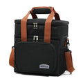 Axyaa Double Layer Crosbody Lunch Bag: Insulated Picnic Beverage Cooler & Travel Storage