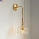 Axyaa Crystal Glass LED Wall Sconce - Luxury French Stair Light for Home Decor