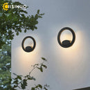 Axyaa LED Outdoor Wall Light Waterproof Aluminum Round Square Garden Sconce