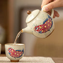 Axya Chinese Arowana Teapot Ceramic Tea Set Retro Kung Fu Single Pot Teacup