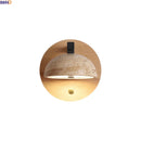 Axyaa Yellow Travertine LED Wall Light - Vintage Industrial Bedroom Lamp