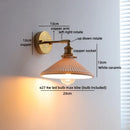 Axyaa Ceramic Gold Brass Wall Light Indoor Switch Modern Nordic LED Bedside Lamp