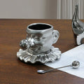 Axyaa Ceramic Camellia Flower Tea Cup Saucer Set