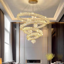 Axyaa Crystal Chandelier Pendant Light for Living Room Dining Room Ceiling