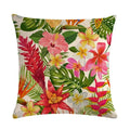 Axyaa Palm Leaf Green Seat Cover with Beautiful Flower Design for Sofa Decor