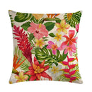 Axyaa Palm Leaf Green Seat Cover with Beautiful Flower Design for Sofa Decor