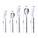 Axyaa Stainless Steel Bamboo Handle Cutlery Set - Western Tableware