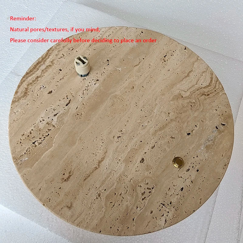 Axyaa Travertine Wall Lamp: Modern, Simple, Warm for Living Room, Bedroom, Study