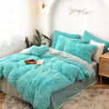 Axyaa Plush Crystal Duvet Set - 4-Piece Mink Bedding Ensemble
