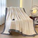 Axyaa Double Layer Fleece Blanket: Soft & Cozy Bedspread for Winter