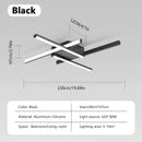 Axyaa Modern Black LED Ceiling Light 50cm 32W for Bedroom, Living Room, Office