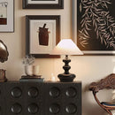 Axyaa Classical Solid Wood LED Table Lamp for Bedroom and Living Room