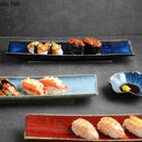Axyaa Ceramic Sushi Plate Long Strip Plate Dim Sum Dish Molecular Cuisine Tableware