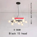 Axyaa Glass Ball LED Chandelier for Living Room Kitchen Island Decoration