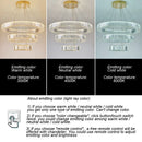 Axyaa Modern LED Crystal Round Chandelier for Dinning Living Room