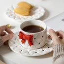 Ceramic Latte Cup & Dish Set for Girls by Axyaa - Elegant Breakfast Drinkware Gift