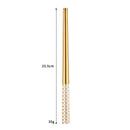 Axyaa Stainless Steel Chinese Chopsticks Set - Multicolor Metal Square Chopsticks