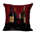 Axyaa Elegant Woman Red Wine Linen Cushion Cover for Home & Car Decor