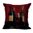 Axyaa Elegant Woman Red Wine Linen Cushion Cover for Home & Car Decor