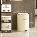 Axyaa Metal Dual Bucket 20L Sealed Step Trash Can for Kitchen Bathroom Bedroom