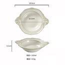 Axyaa Vintage Ceramic Double Ear Salad Bowl for Restaurant and Home