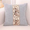 Axyaa Blue White Porcelain Chinoiserie Pillow Cover Chinese Style Linen Living Bedroom