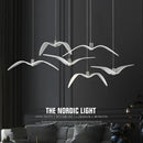 Axyaa Seagull Resin Chandelier - Nordic Creative Bird Shape LED Lighting