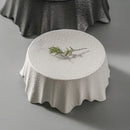 Axyaa Stone Pattern Ceramic Serving Plate Set for Hotel Restaurant - Round Shape