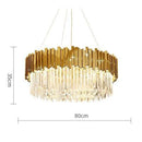 Axyaa Art Deco Crystal Tier Chandelier for Dinning Room