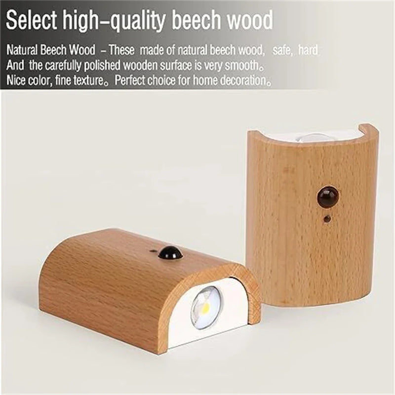 Axya Modern Motion Sensor LED Wall Lamp - Waterproof Wood Up Down Lights