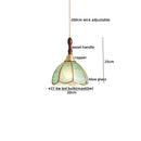 Axyaa Modern Pink Glass LED Pendant Lights Copper Hanging Lamp for Home Decor