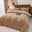 Axyaa Winter Lamb Velvet Quilt - Warm & Cozy Double-faced Wool Blanket