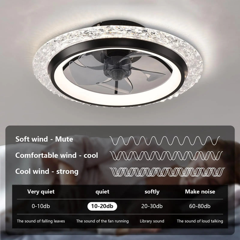 Axyaa Ceiling Fan with Remote Control, 6 Wind Speeds & Modern Design