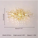 Axyaa Luxury Crystal Chandelier: Modern Tree Branch Design for Bedroom and Living Room Lighting