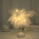 Feather Bedside Lamp by Axyaa: DIY Creative Table Night Light, USB/AA Power
