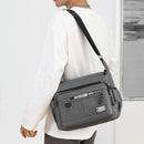 Axyaa Oxford Shoulder Bag: Large Capacity, Multi-Layer Pocket, Casual Men's Fashion Crossbody