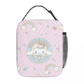 Axyaa Cinnamoroll Insulated Lunch Bag: Portable Thermal Cooler for Travel & Work.