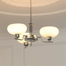 Axyaa Mid Century Bauhaus Cream Glass Chandeliers for Living Room Bedroom Bar