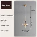 Axyaa Nordic LED Desk Lamp Luxury Walnut Wood Modern Floor Light