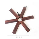 Axyaa Wood Insulated Pot Cushion: Creative Walnut Plate Mat for Kitchen Bowls.