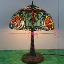 Axyaa Dragonfly Tiffany Glass Table Lamp - LED Retro Desk Light for Home Decor