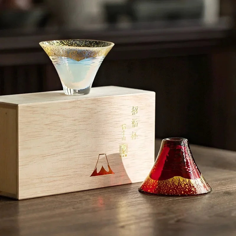 Axya Mount Fuji Glass Tea Cup Set