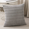 Axyaa Green Corduroy Throw Pillow Covers Set 20x20Inch for Couch Sofa Bed