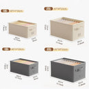 Axyaa Fabric Storage Box with Tag: Organize Home Clothing in Thickened Basket