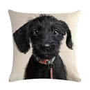 Axyaa Cute Puppy Head Linen Pillow Case 45*45cm