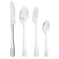 Axyaa Vintage Flower Carved Stainless Steel Cutlery Set - 5Pcs Dinnerware Kit